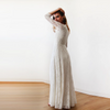 Ivory Wrap Lace Wedding Dress  #1124