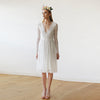 Ivory Lace  Short Bridal Gown #1161