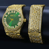 FLAMBOYANT Bling Metal Watch and Bracelet| 5302922