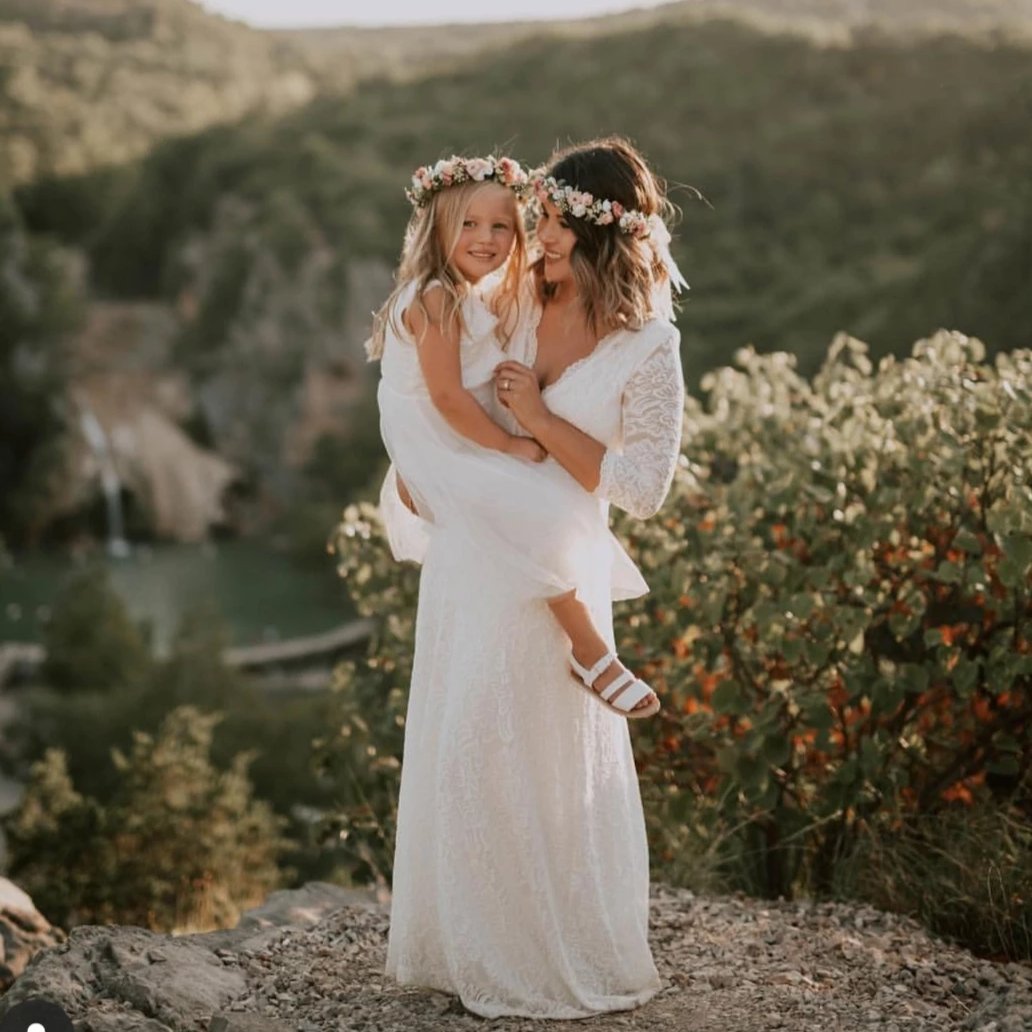 Ivory Wrap Lace Wedding Dress #1124 | erinstrinkets Ivory Wrap Lace Wedding Dress #1124 | erinstrinkets