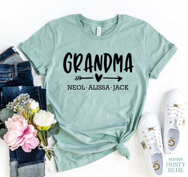 Grandma Rock Well Font T-shirt