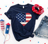 USA Flag Heart T-shirt