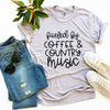 Fueled By Coffee And Country Music T-shirt