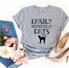 Easily Distracted By Cats T-shirt