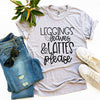 Leggings Leaves And Lattes Please T-shirt